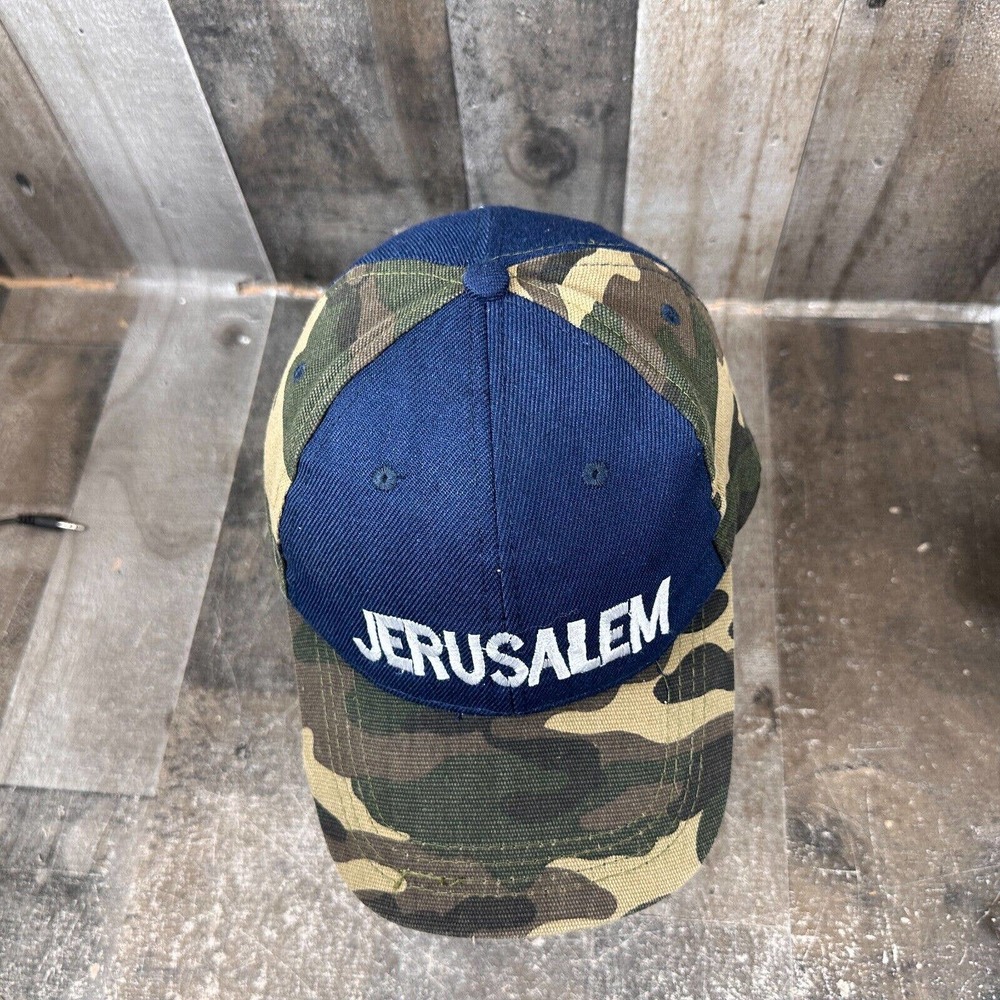 Baseball Cap Jerusalem Adjustable Embroidery Camo… - image 3